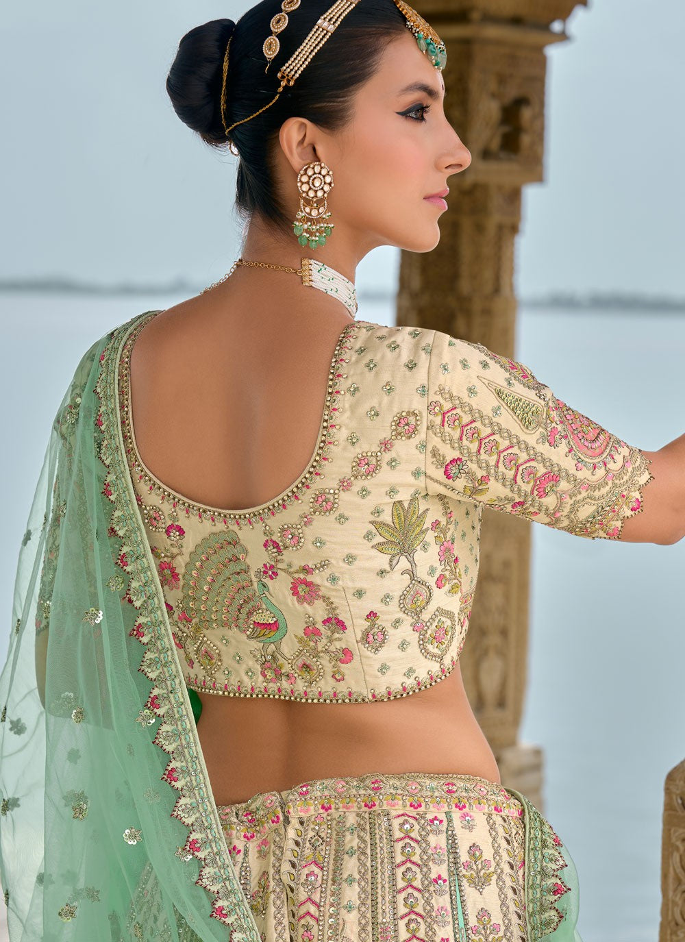 Embroidered Silk A - Line Lehenga - L2783