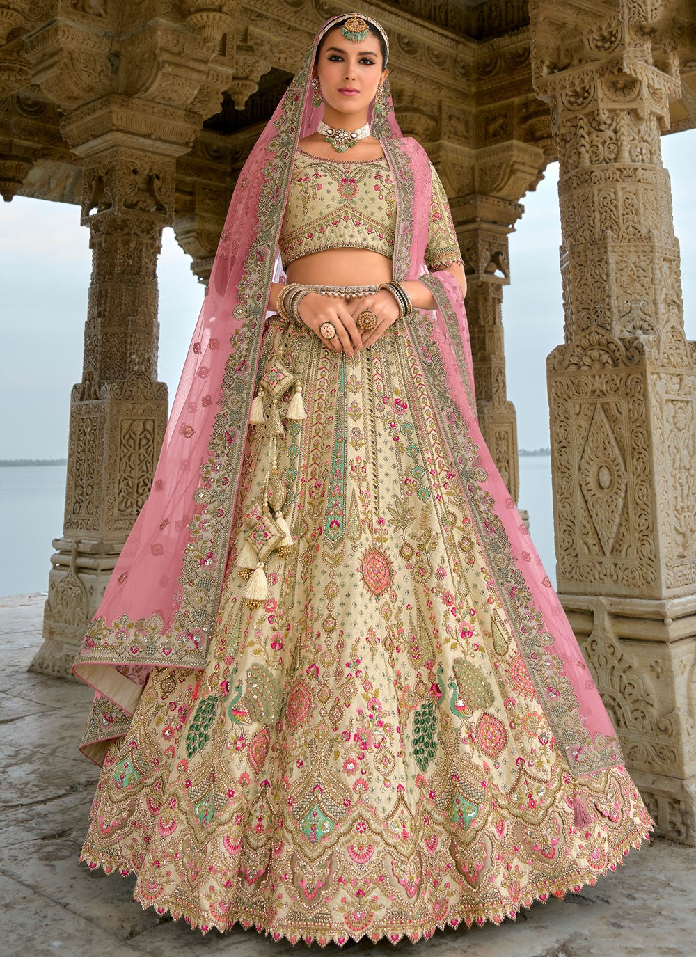 Embroidered Silk A - Line Lehenga - L2783