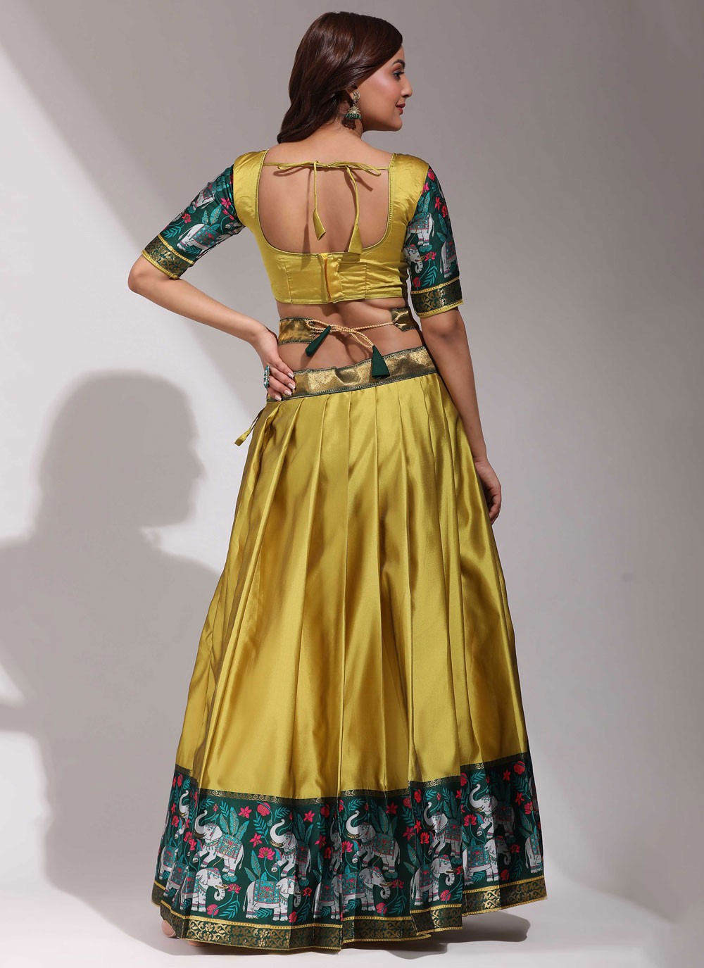 Weaving Zari Silk A - Line Lehenga - L2468