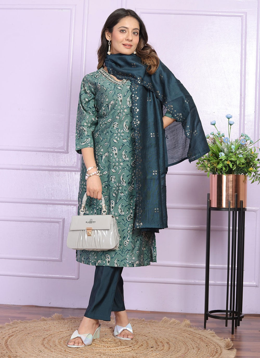 Silk Salwar Suit - T2936