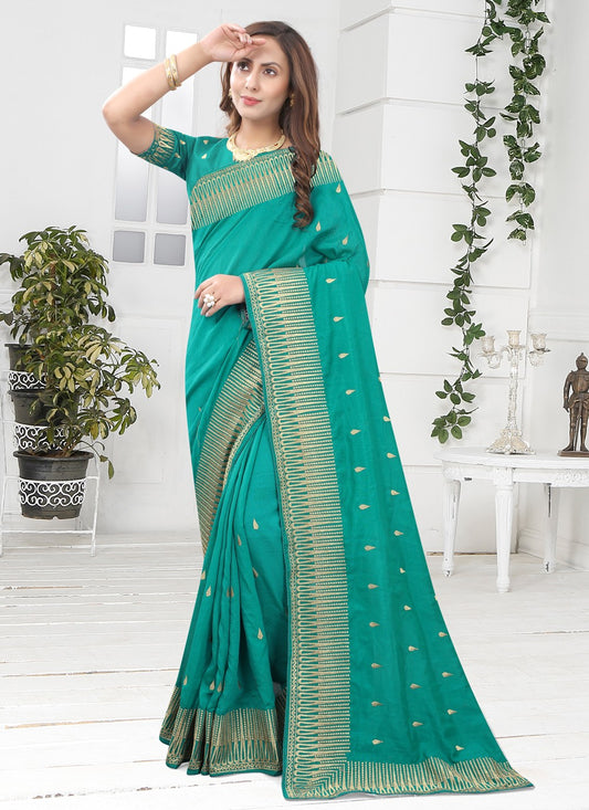 Designer Embroidered Silk Saree - S0555