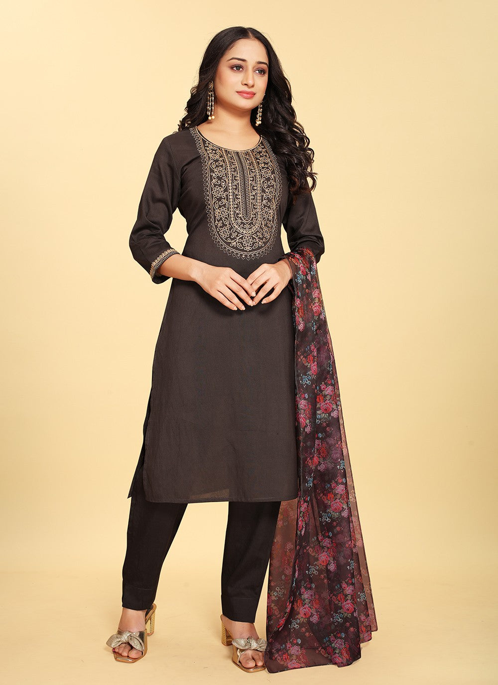 Silk Pant Style Suit - T2701