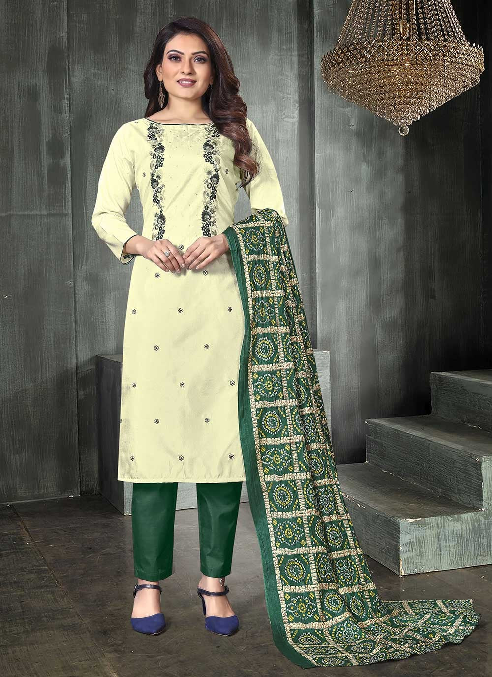 Silk Salwar Suit - T817