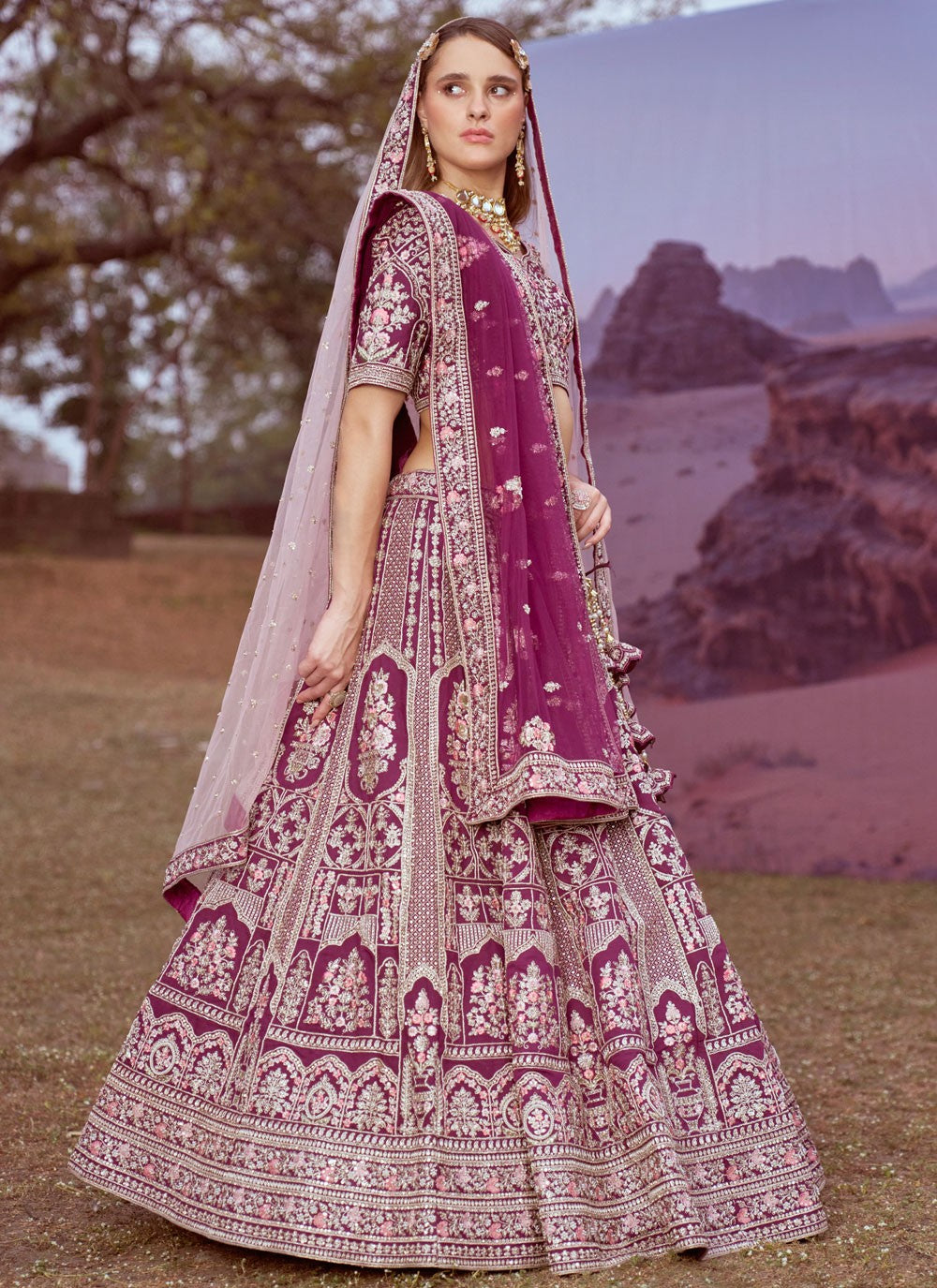 Beads Organza A - Line Lehenga - L2914