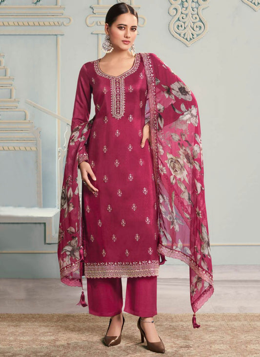 Silk Salwar Suit - T4059