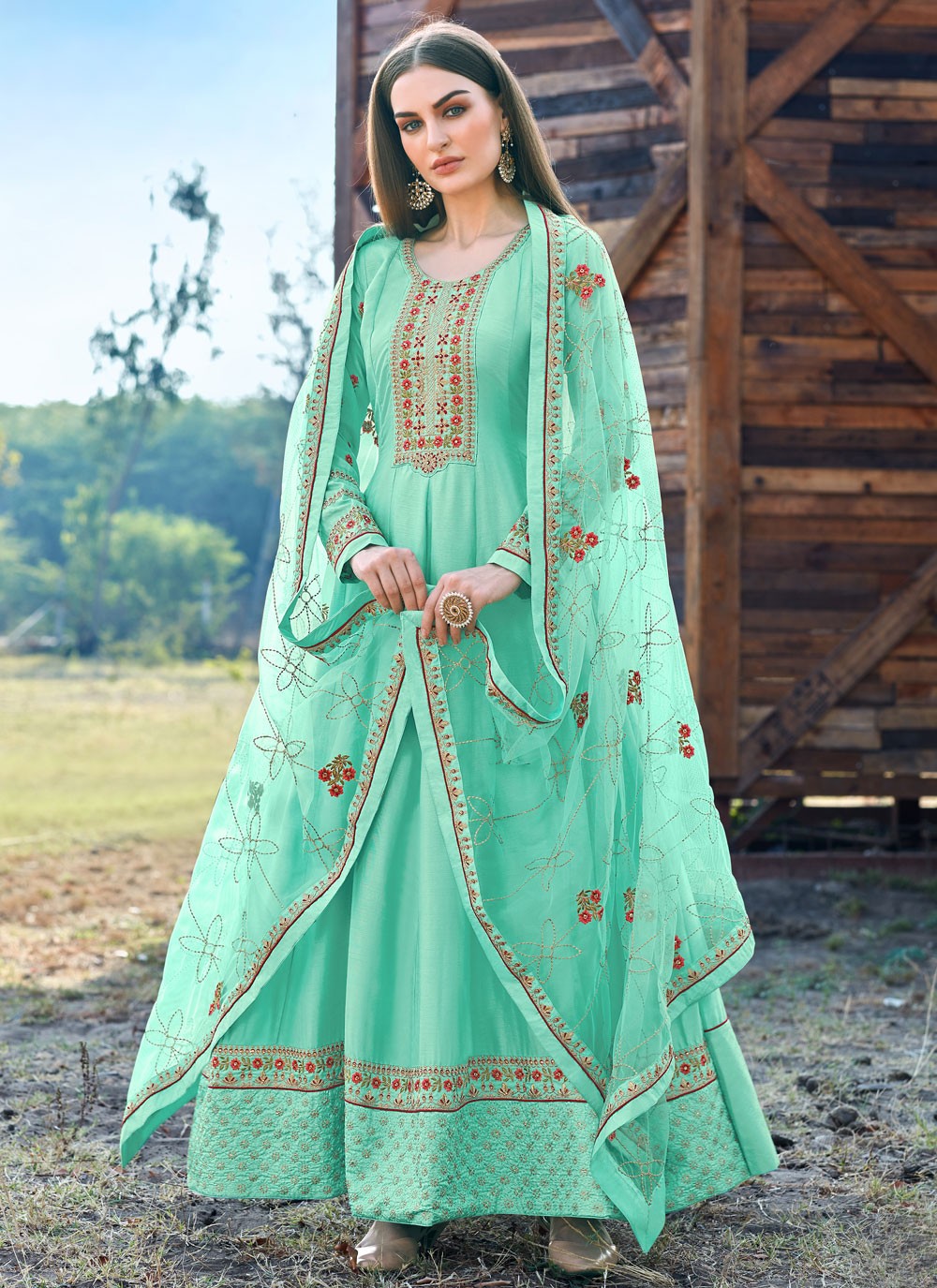 Silk Salwar Suit - T3512