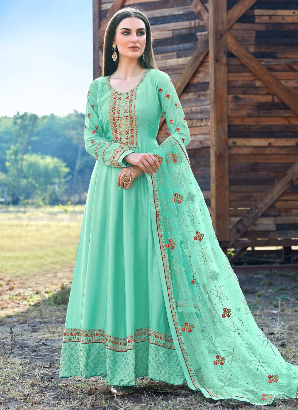 Silk Salwar Suit - T3512