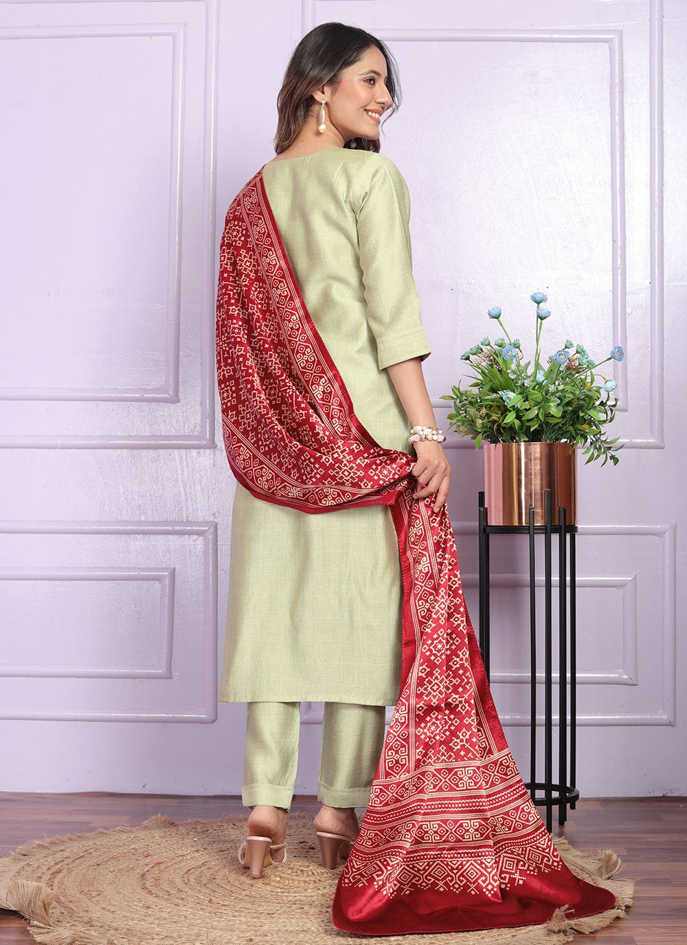 Muslin, Viscose Salwar Suit - T2838