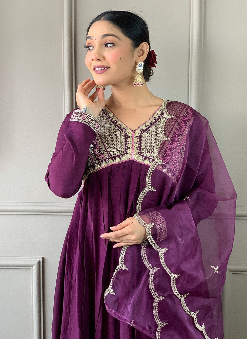 Silk, Viscose Salwar Suit - T3285