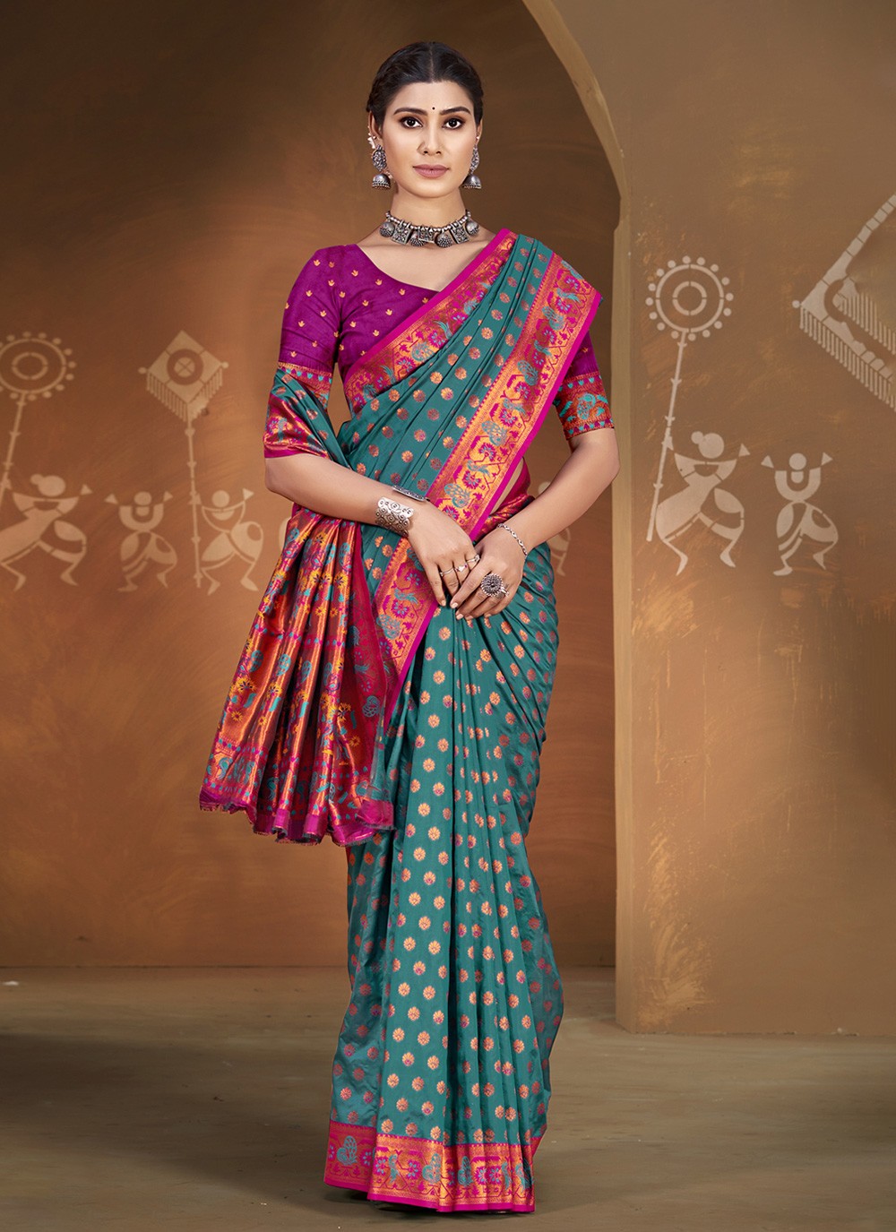 Woven Silk Saree - S12246