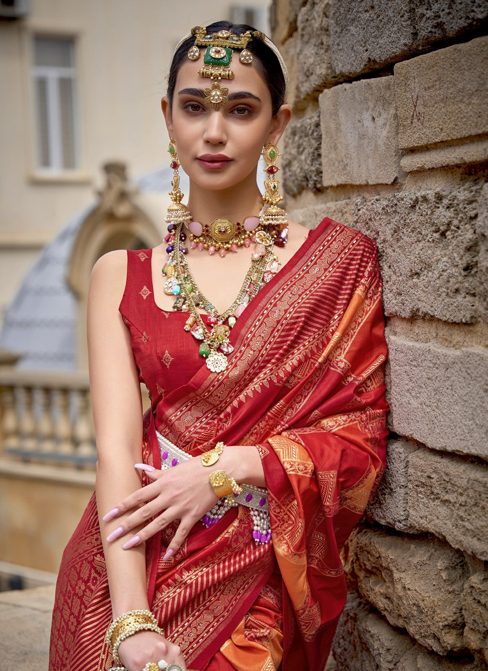 Classic Fancy Work Silk Saree - S3705