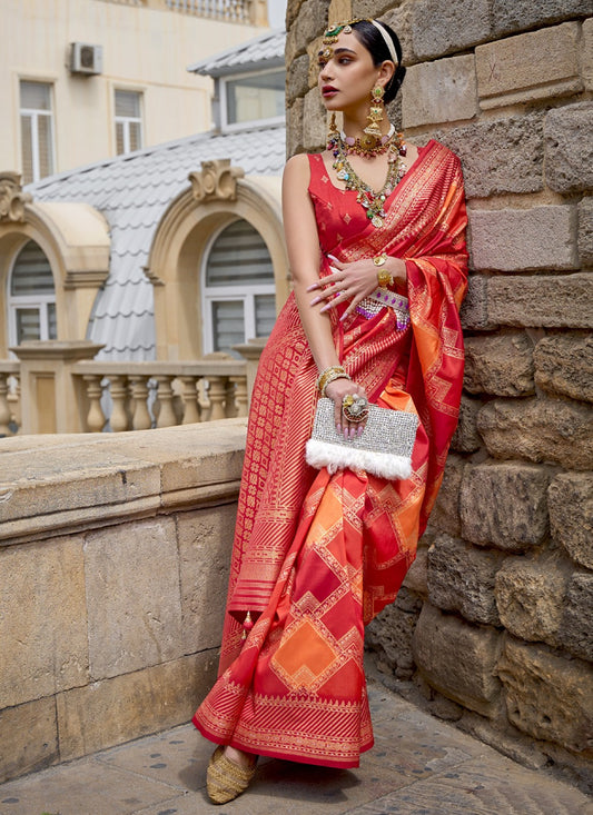 Classic Fancy Work Silk Saree - S3705