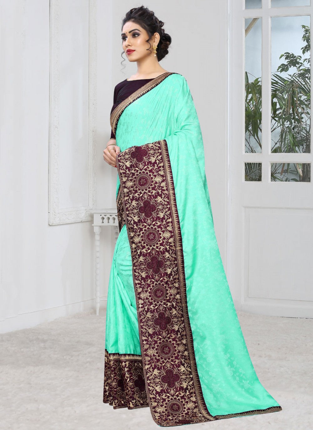 Silk Embroidered Silk Saree - S0253