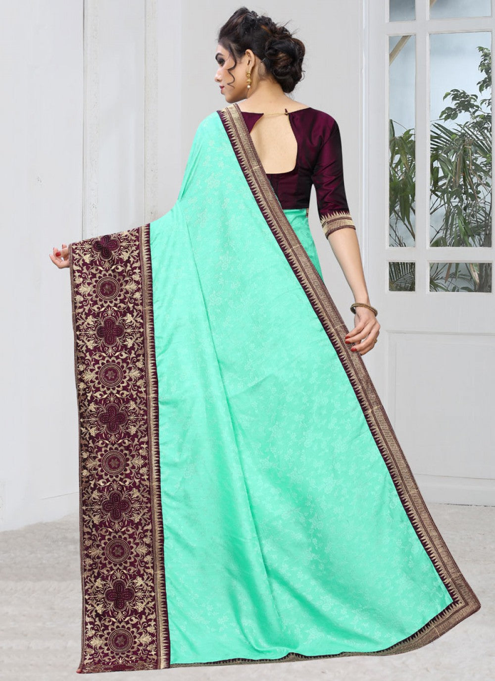 Silk Embroidered Silk Saree - S0253