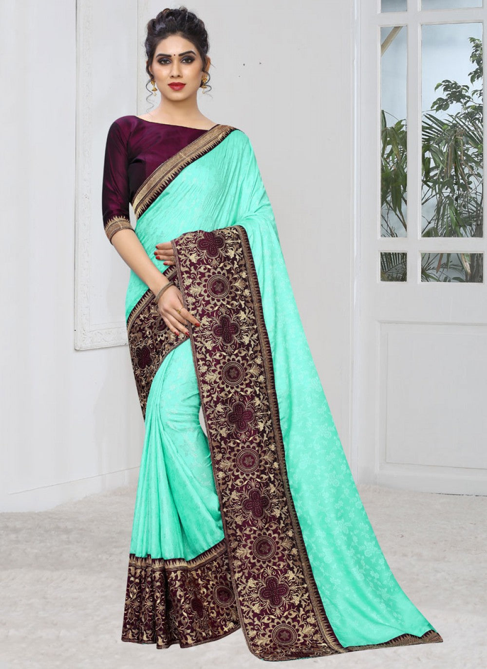 Silk Embroidered Silk Saree - S0253