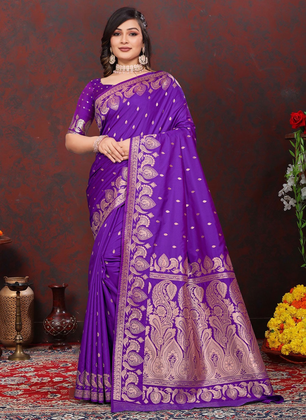 Weaving Zari Silk Saree - S12207