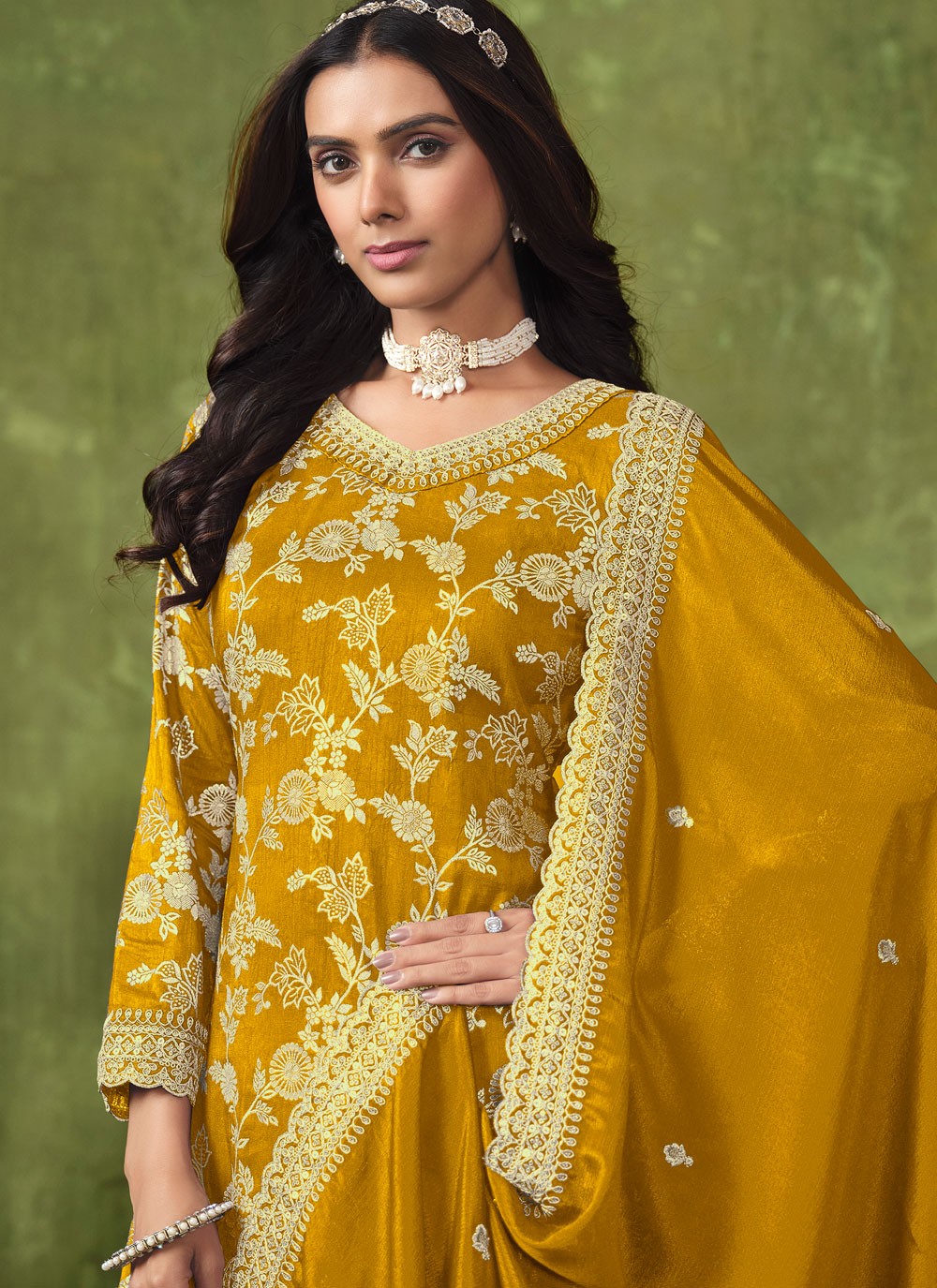 Silk Salwar Suit - T3174