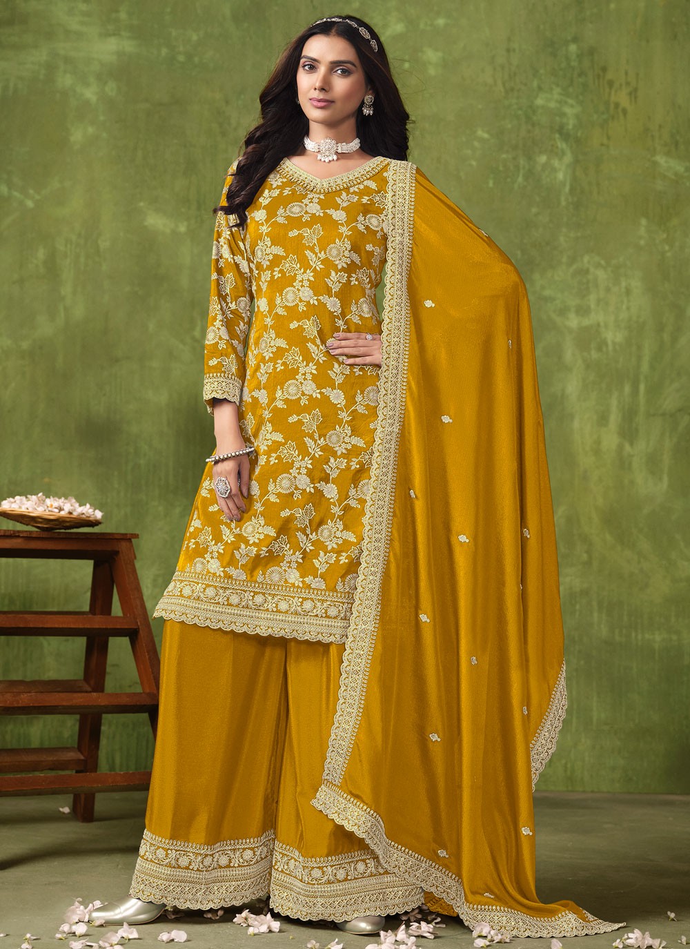 Silk Salwar Suit - T3174