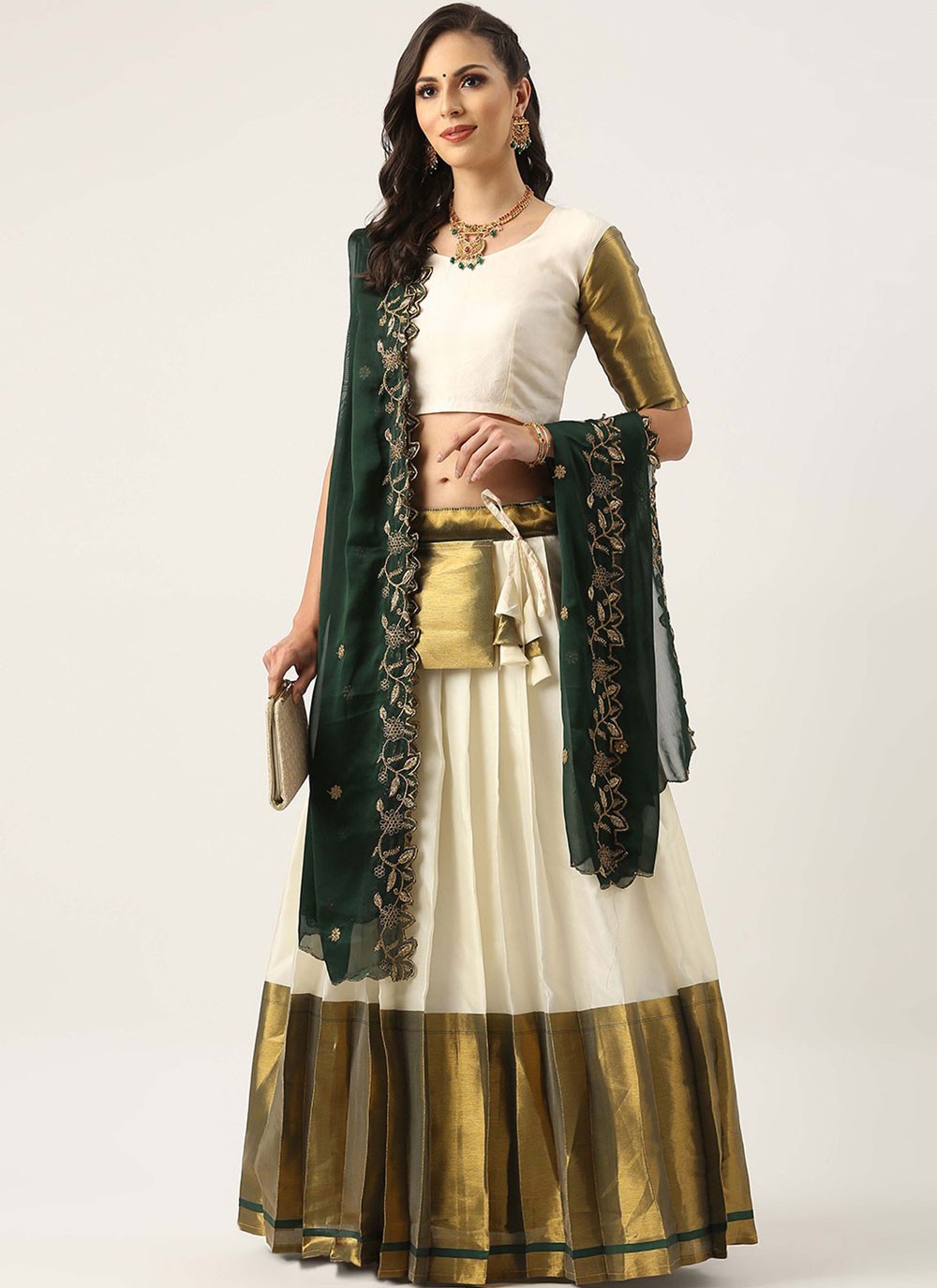 Plain Silk A - Line Lehenga - L2597