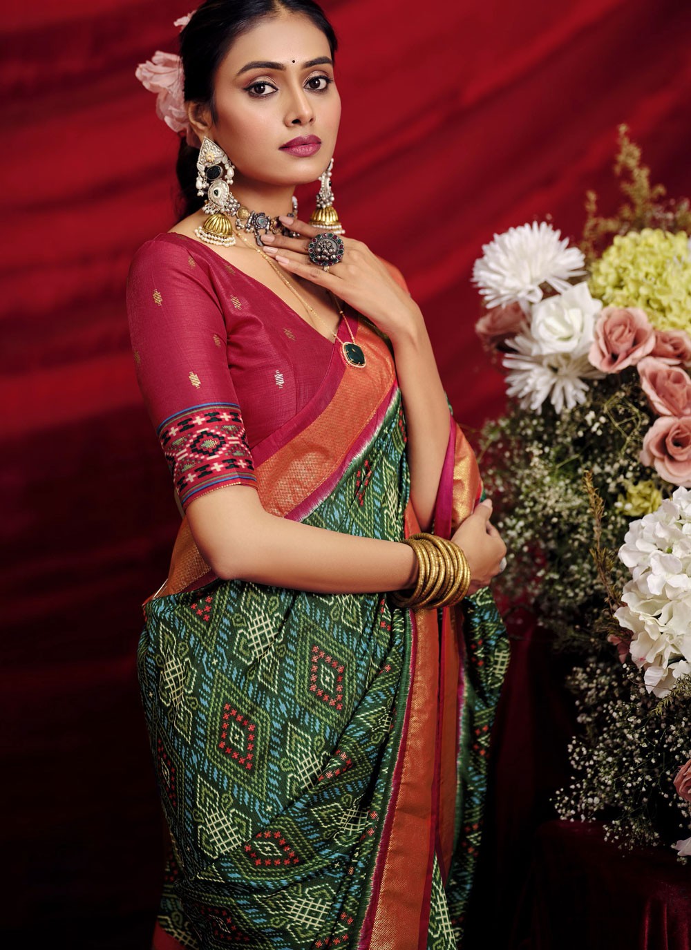 Classic Border Work Silk Saree - S9667