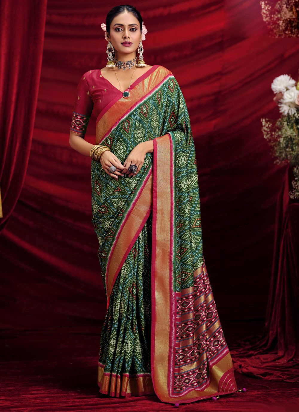 Classic Border Work Silk Saree - S9667