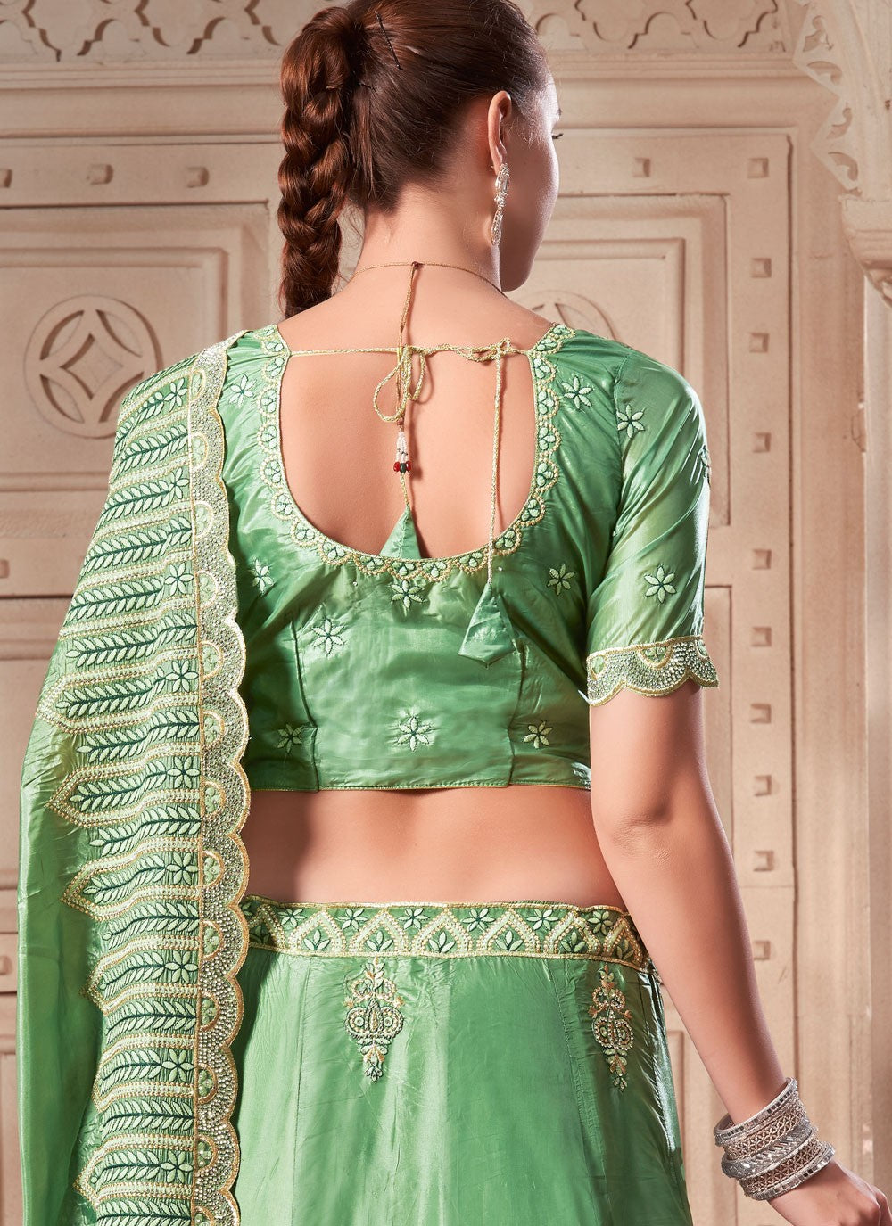 Embroidered Silk Readymade Lehenga Choli - L2269