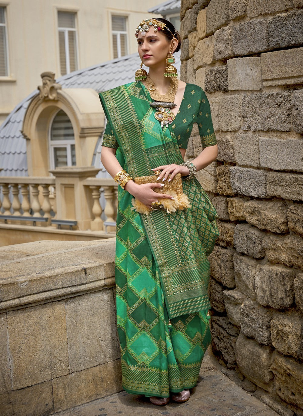 Classic Fancy Work Silk Saree - S3705