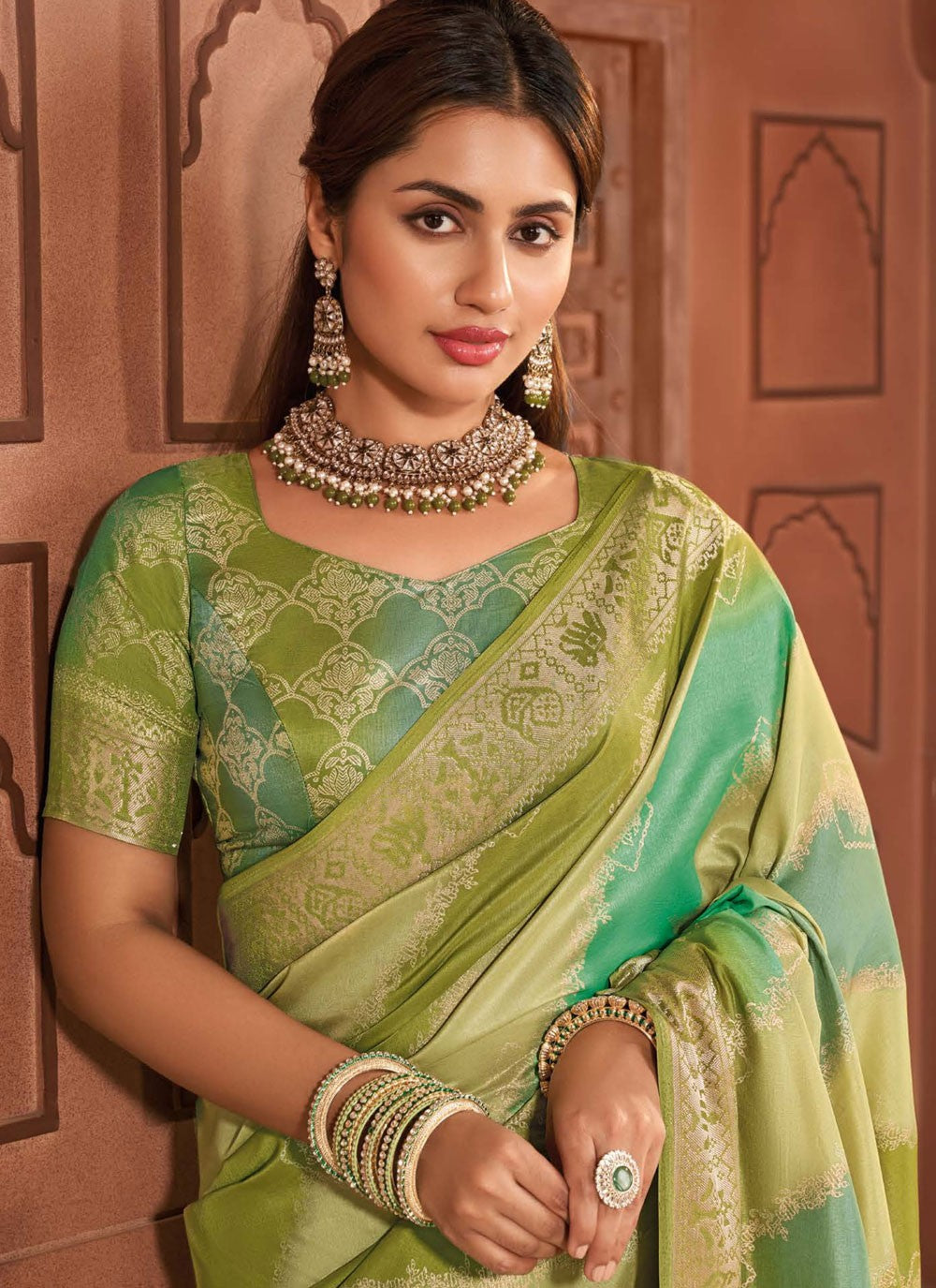 Jacquard Work, Printed, Weaving Zari, Zari Silk Saree - S12298