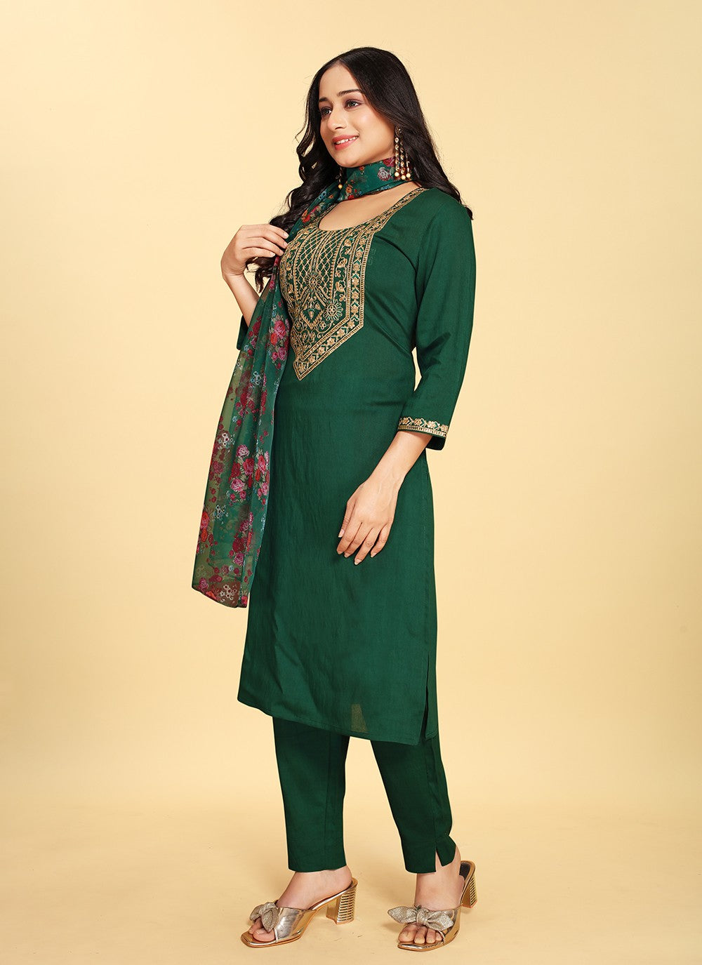 Silk Pant Style Suit - T2701