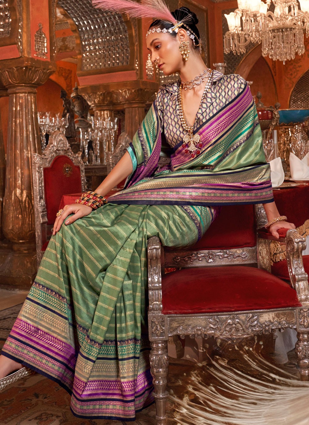 Classic Weaving Zari Silk Saree - S8965