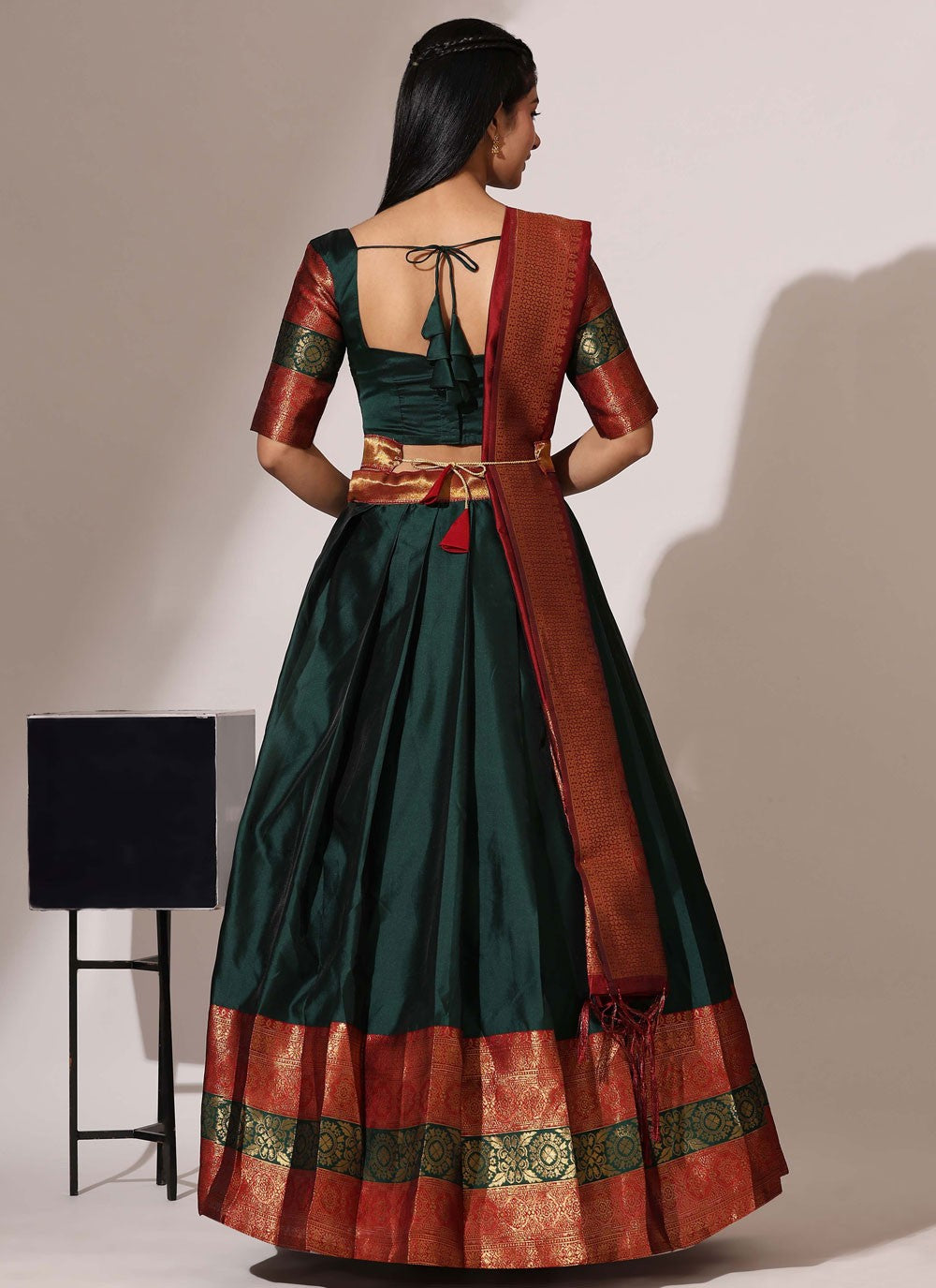 Woven Silk A - Line Lehenga - L2509