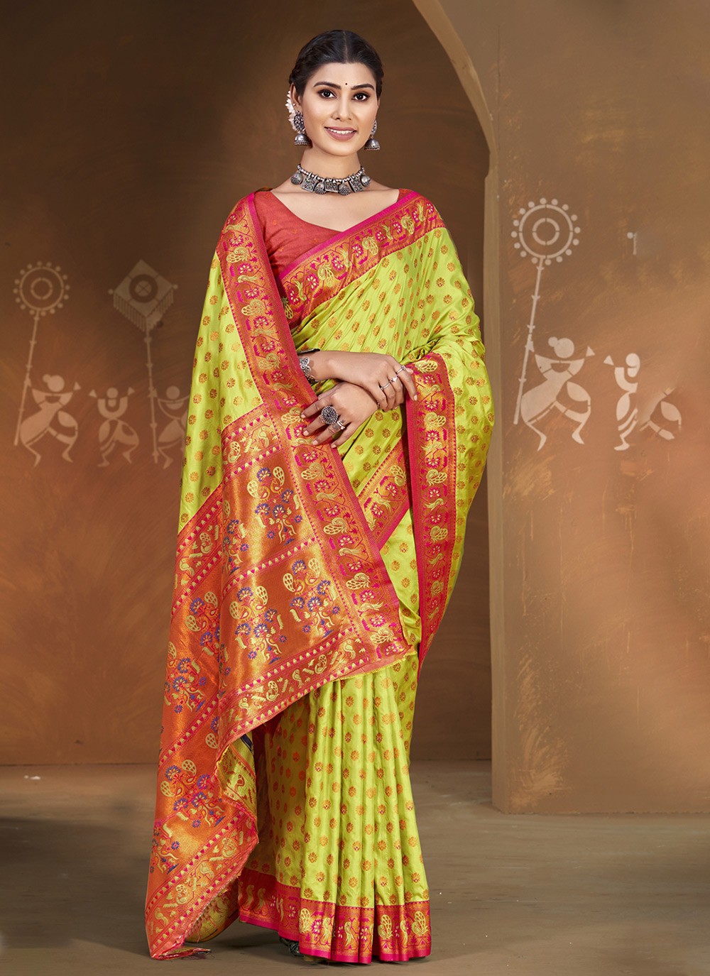 Woven Silk Saree - S12246