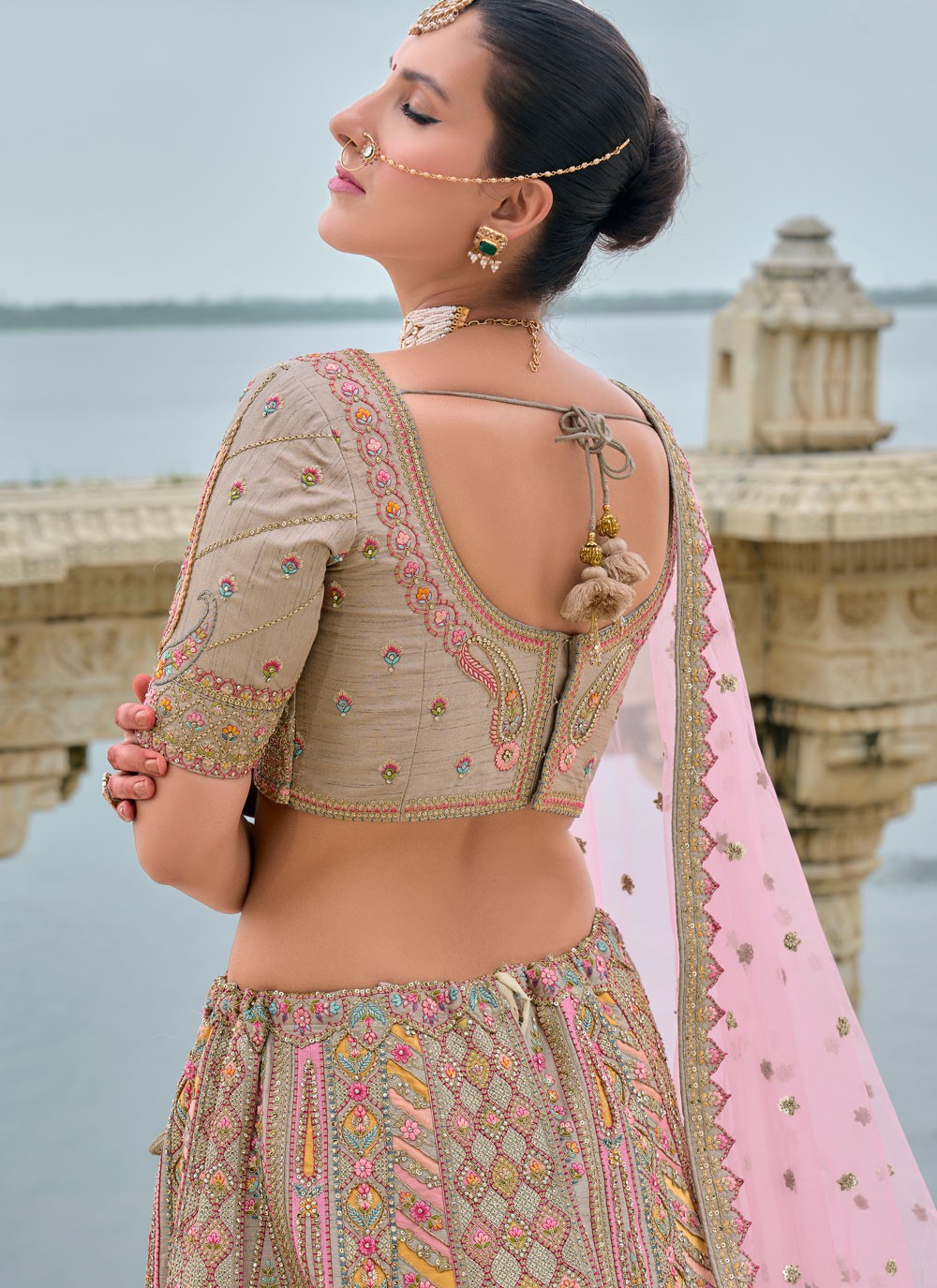 Embroidered Silk A - Line Lehenga - L2783