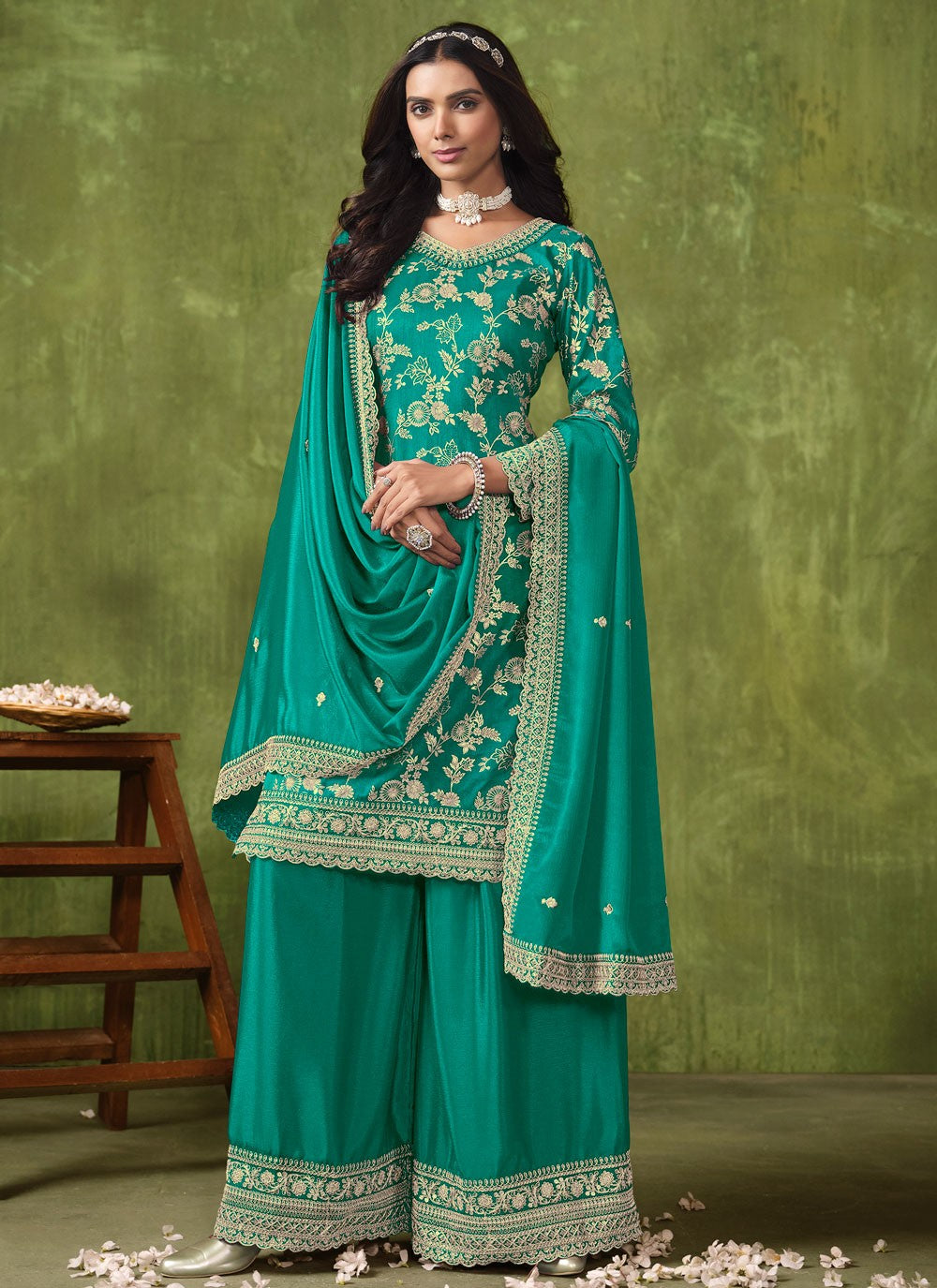 Silk Salwar Suit - T3174