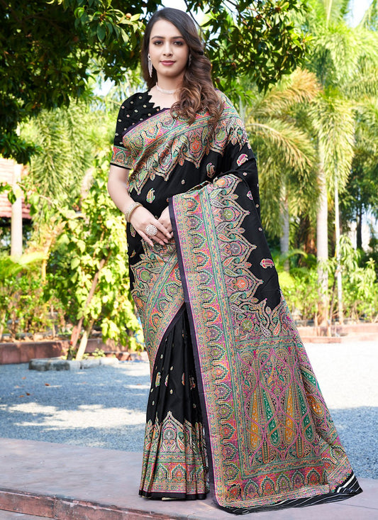 Kashmiri Pashmina Saree - S11995