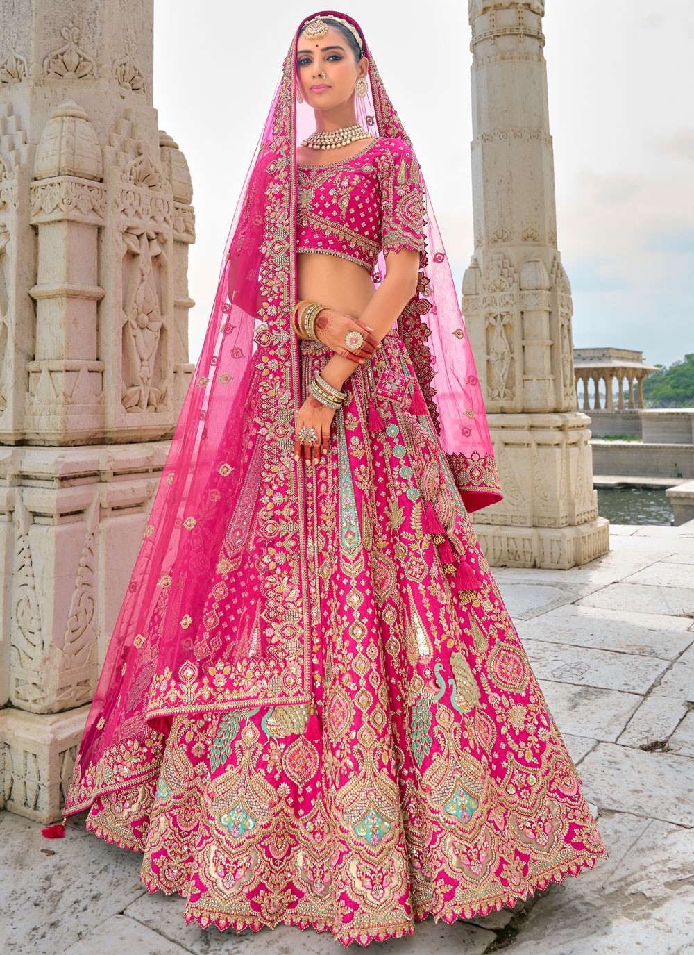 Embroidered Silk A - Line Lehenga - L2783