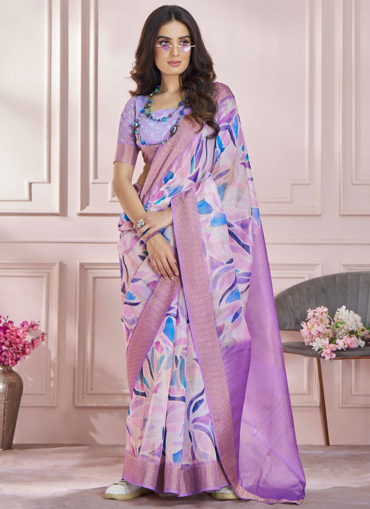 Classic Printed Silk Saree - S8693