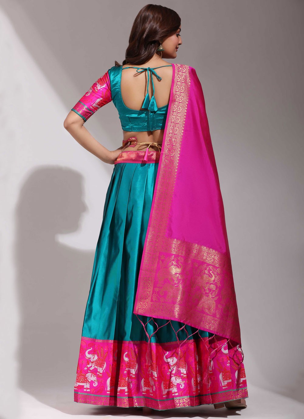 Weaving Zari Silk A - Line Lehenga - L2468