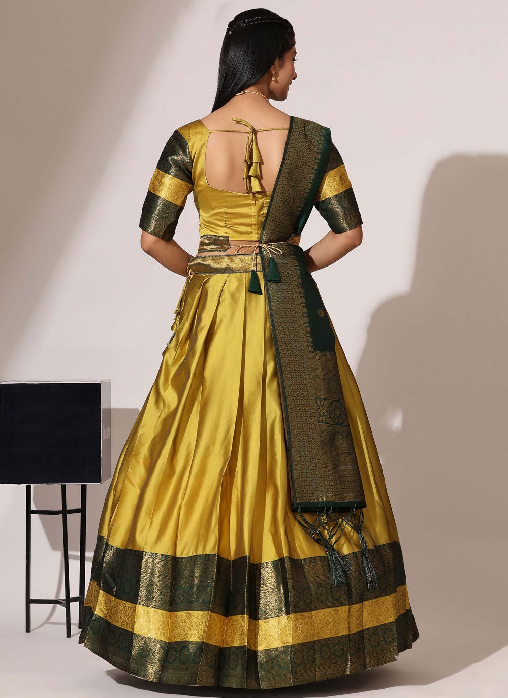 Woven Silk A - Line Lehenga - L2509