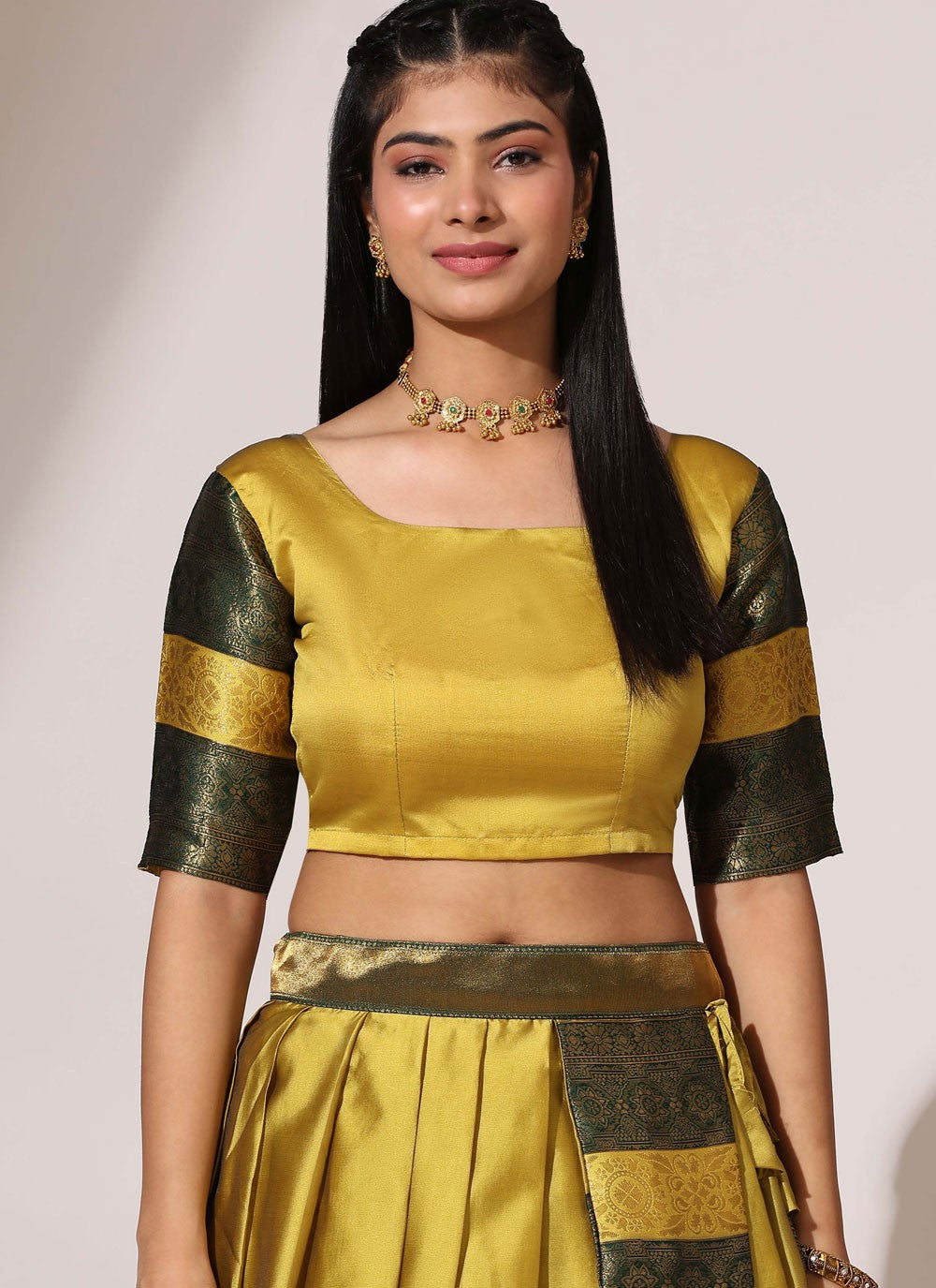 Woven Silk A - Line Lehenga - L2509