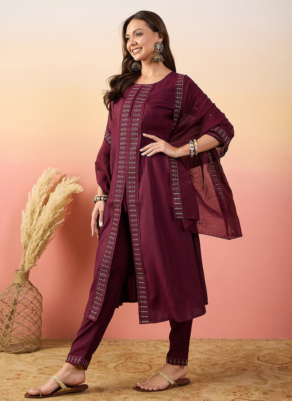 Silk Salwar Suit - T4022