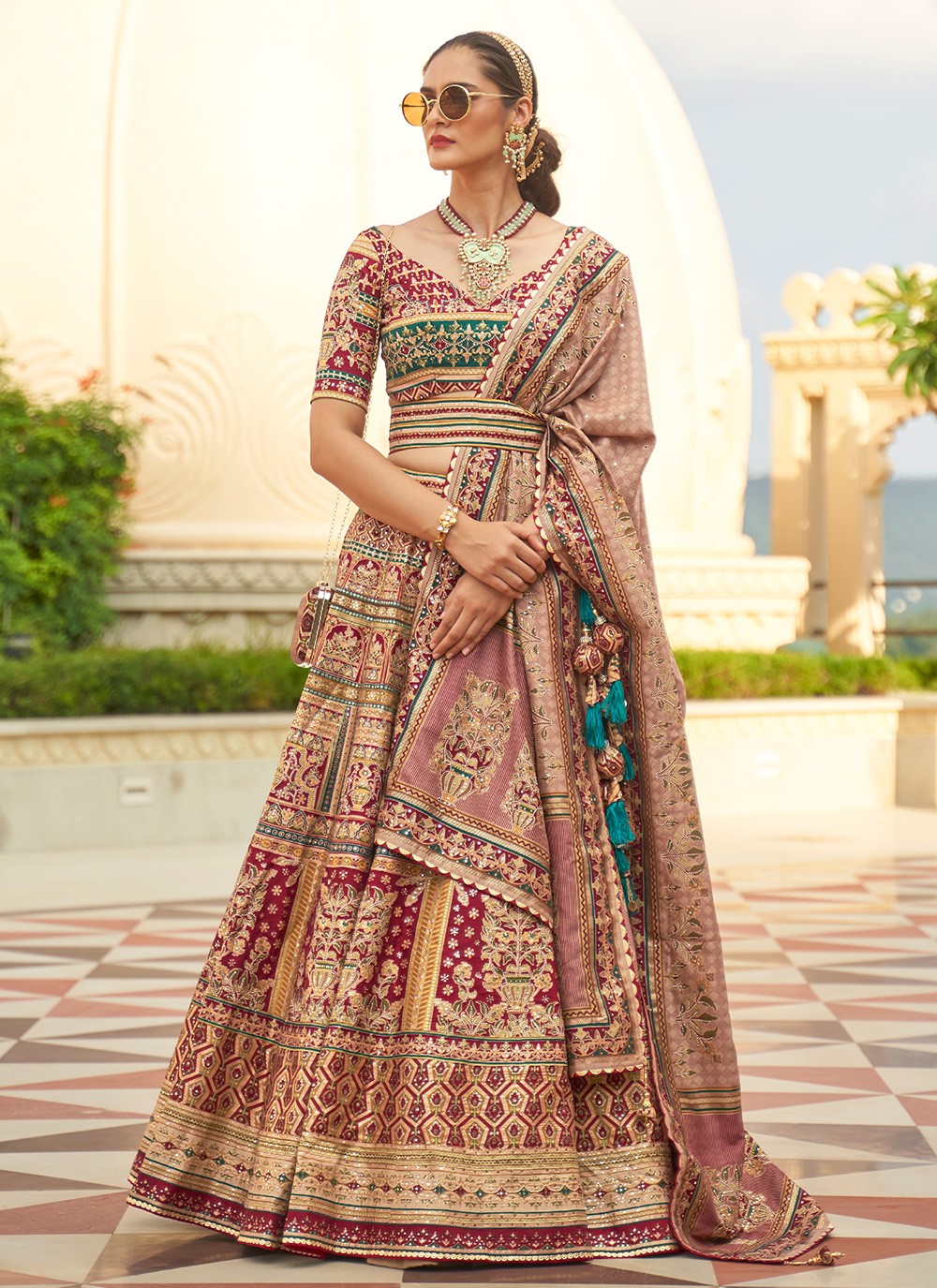 Mirror Silk Readymade Lehenga Choli - L0991