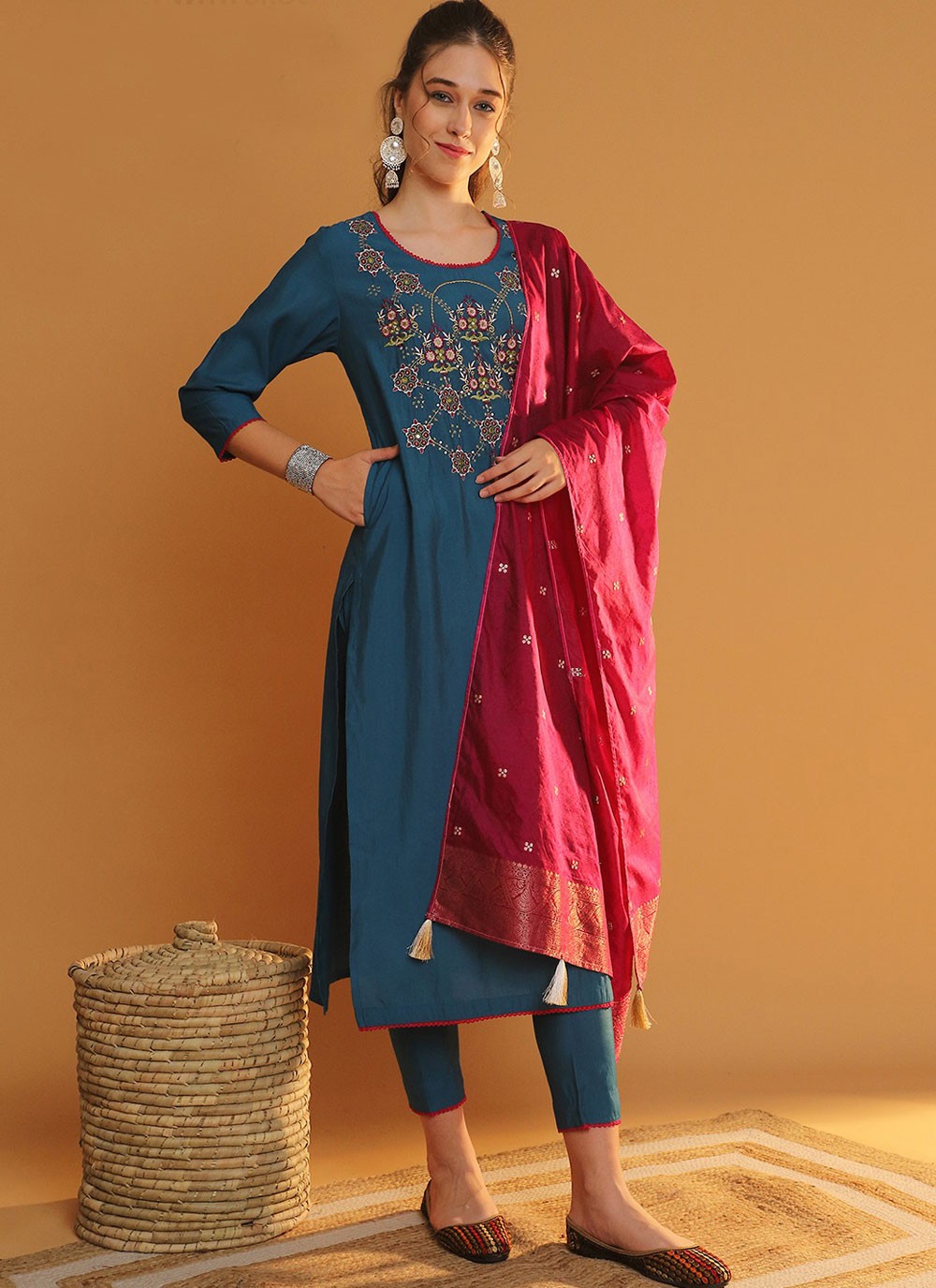 Silk Salwar Suit - T4215