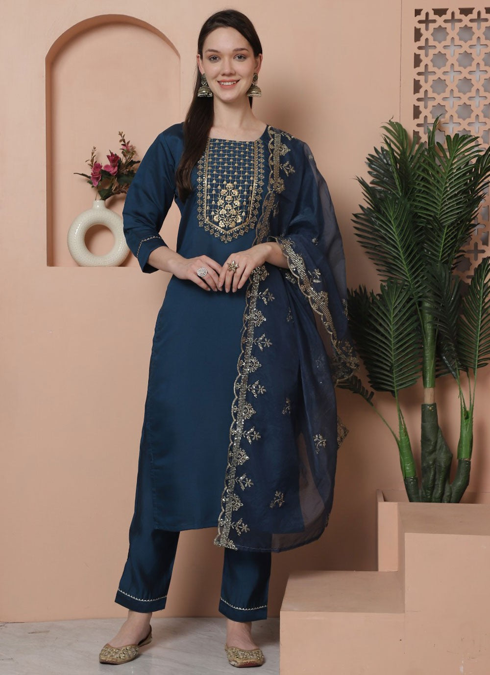 Silk Salwar Suit - T3652