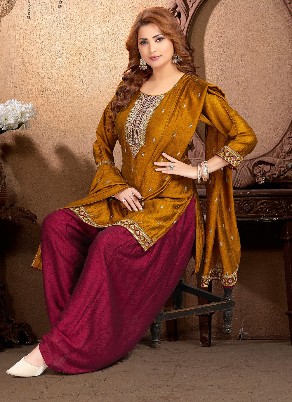 Silk Salwar Suit - T2633