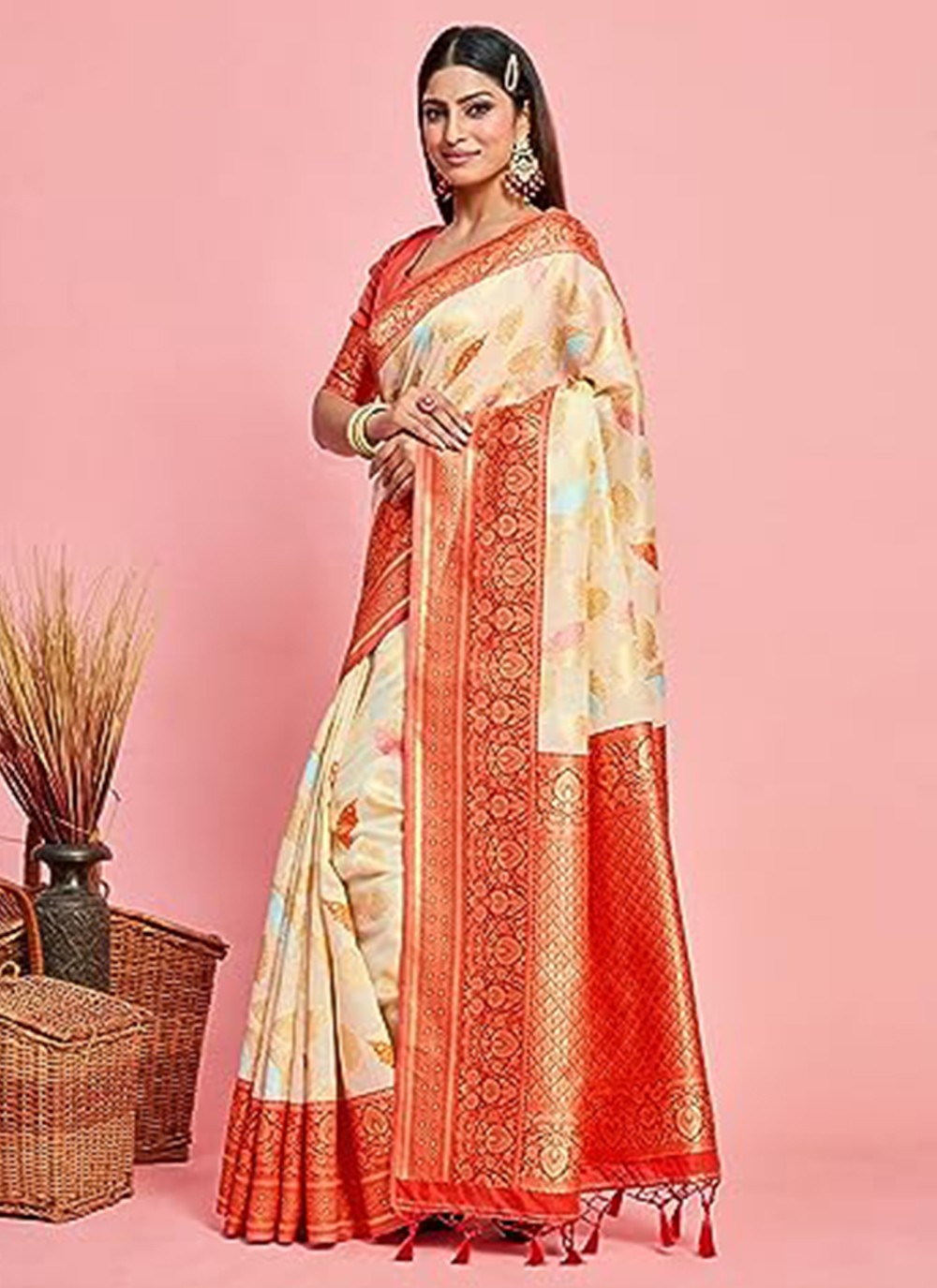 Classic Weaving Zari Kanjivaram Silk Saree - S5336