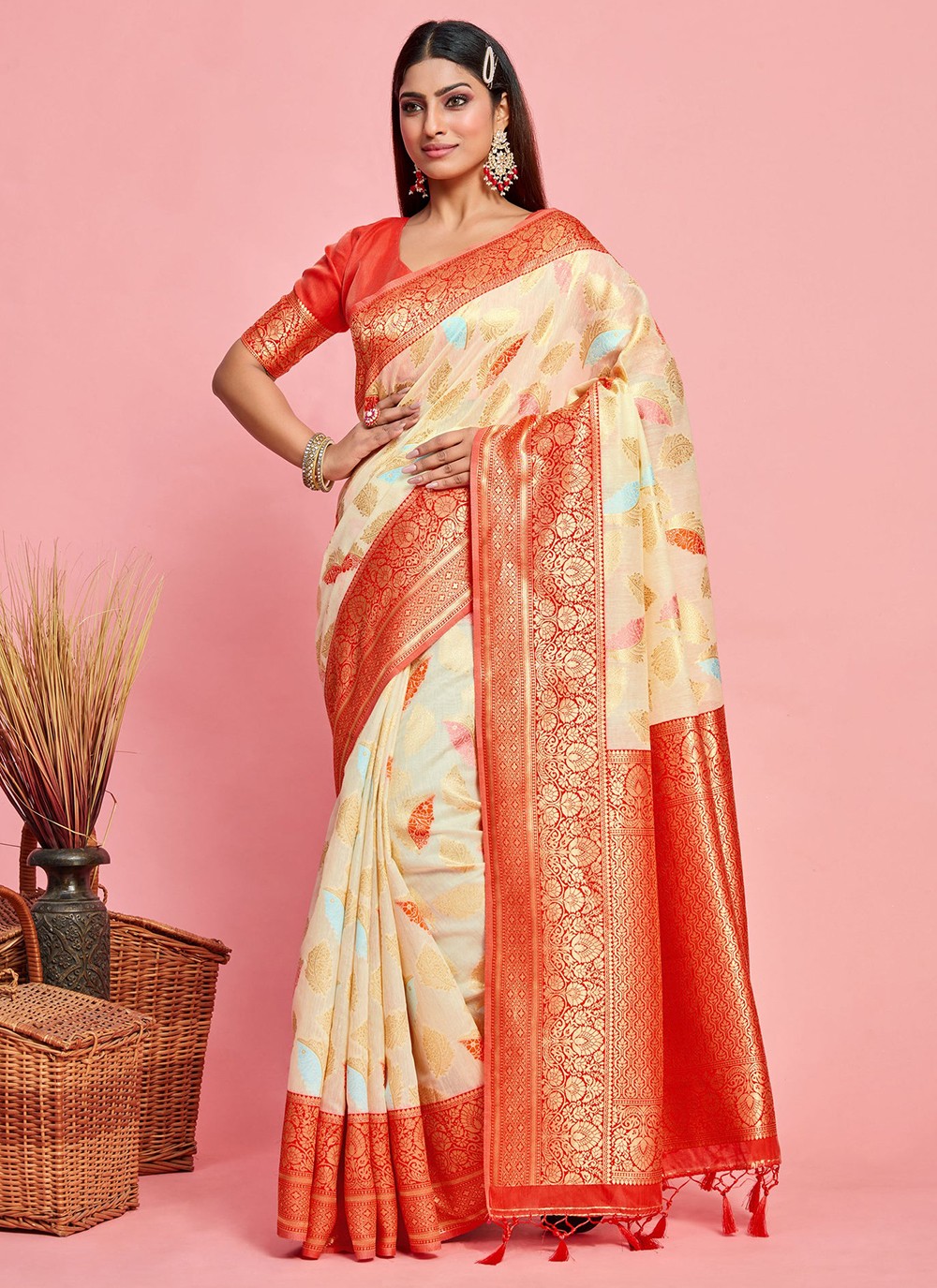 Classic Weaving Zari Kanjivaram Silk Saree - S5336