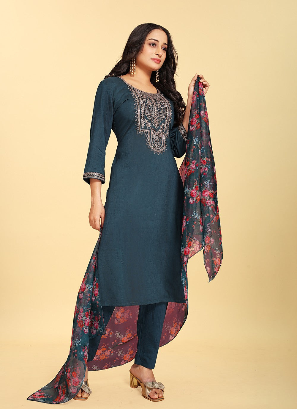 Silk Pant Style Suit - T2701