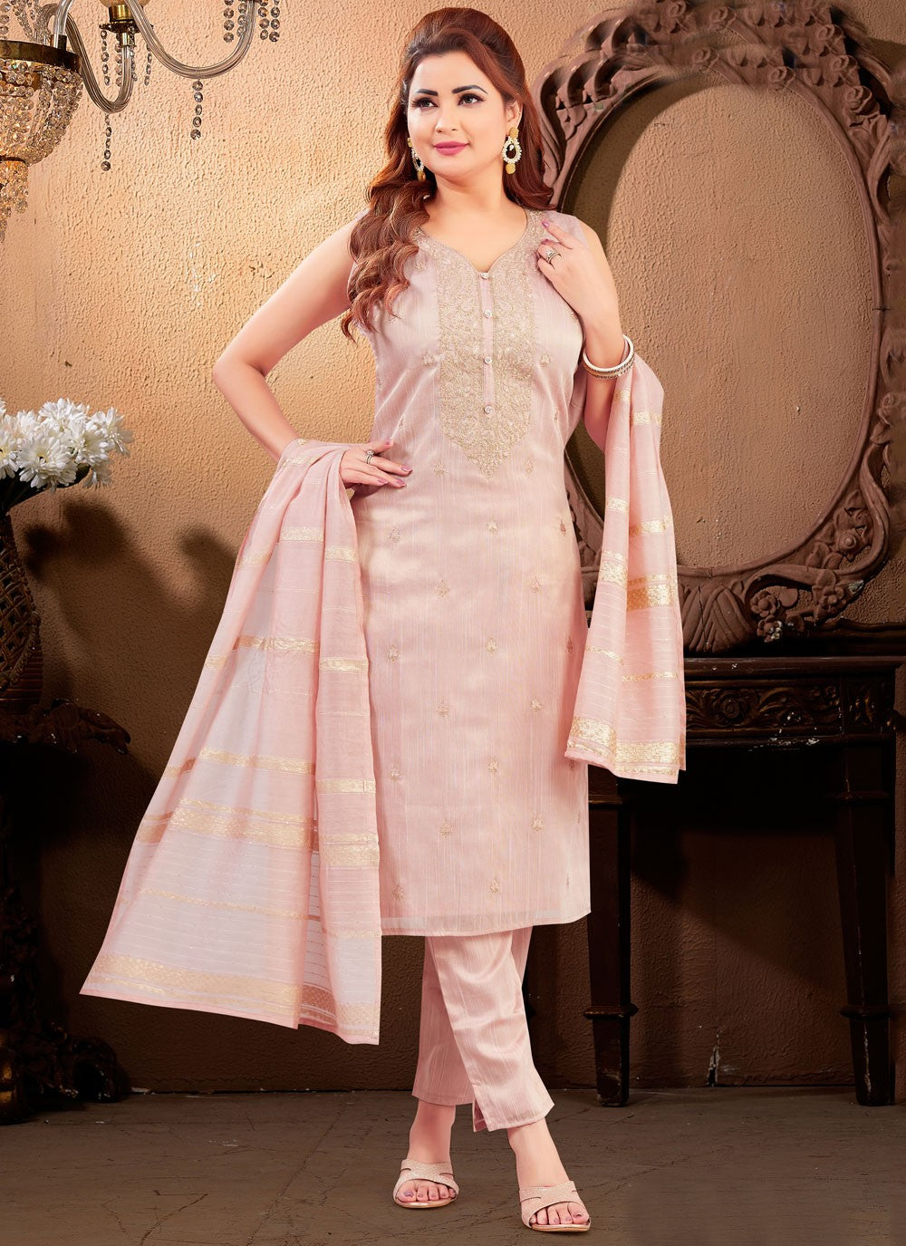 Silk Salwar Suit - T4116