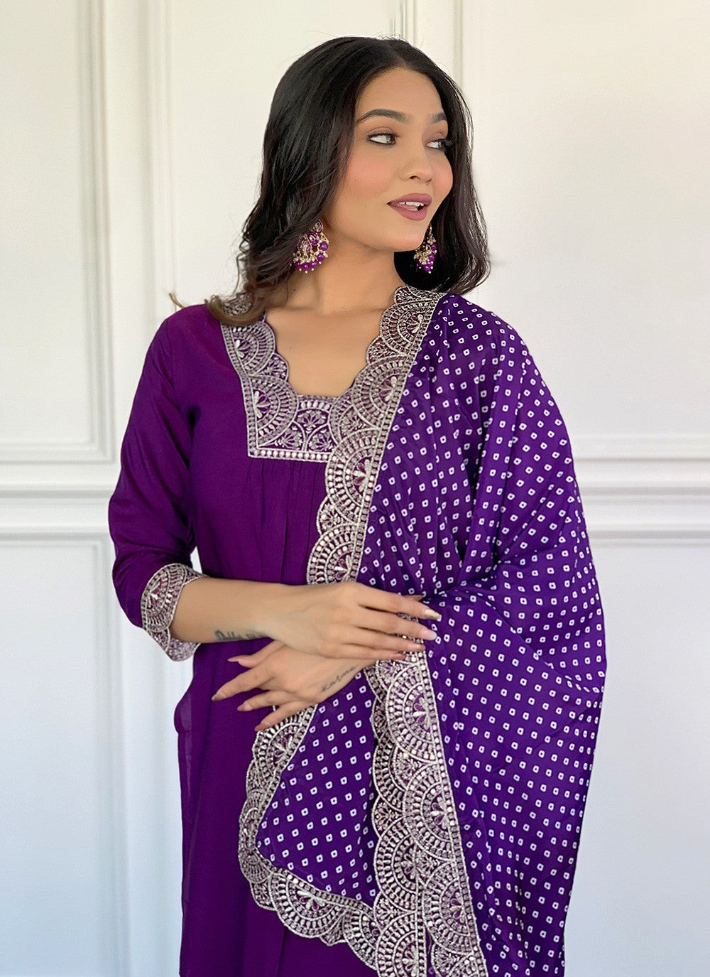 Silk, Viscose Salwar Suit - T3285